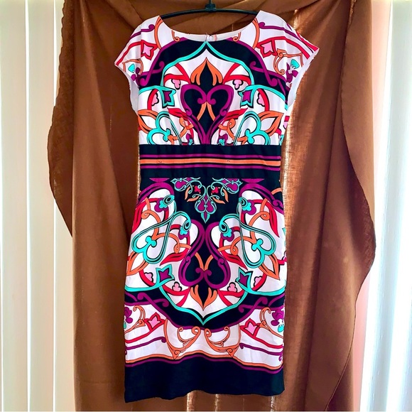 Vibrant Multicolor Dress size 10 - Picture 1 of 8